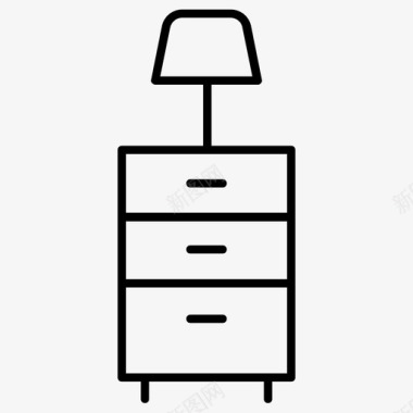 床头柜橱柜家具图标图标