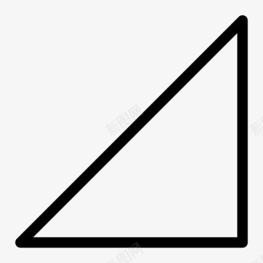 三角形绘制直角三角形图标图标