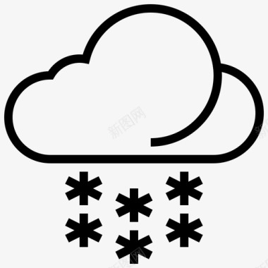雪云预报季节图标图标