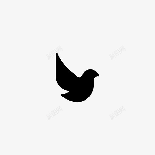鸟鸽子自由图标svg_新图网 https://ixintu.com 和平 小图标 推特 自由 鸟 鸽子