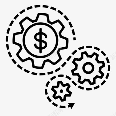 业务齿轮资金图标图标