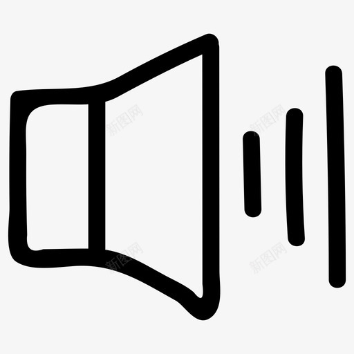扬声器广告音频图标svg_新图网 https://ixintu.com 声音 多媒体 广告 扬声器 音乐音频和视频手绘 音量 音频