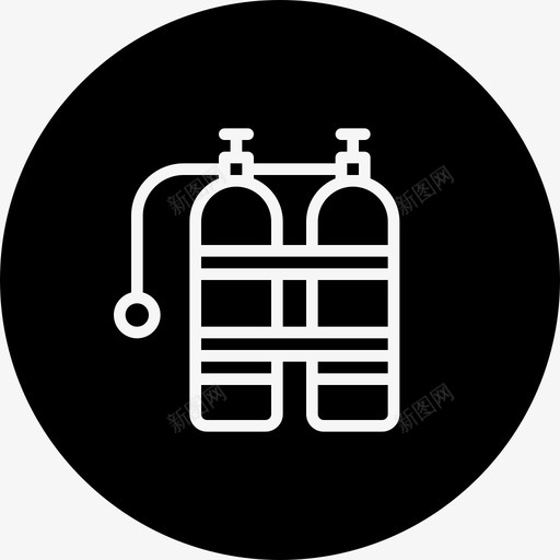 氧气瓶救生圈安全图标svg_新图网 https://ixintu.com 夏季线差 安全 救生圈 氧气瓶 罐