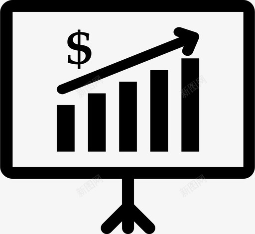 财务图表增长资金图标svg_新图网 https://ixintu.com 利润 增长 立场 财务图表 资金