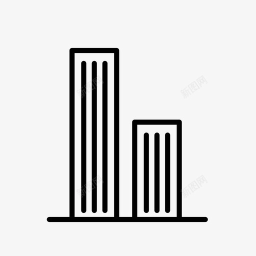 建筑物城市高层建筑图标svg_新图网 https://ixintu.com 城市 城镇 塔楼 建筑物 摩天大楼 高层建筑