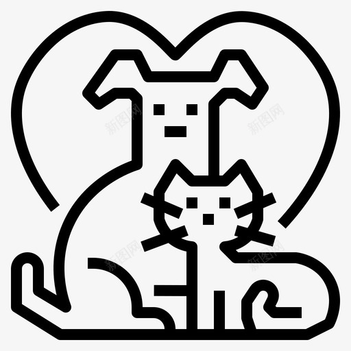 允许携带宠物猫狗图标svg_新图网 https://ixintu.com 允许携带宠物 友好 狗 猫 酒店服务