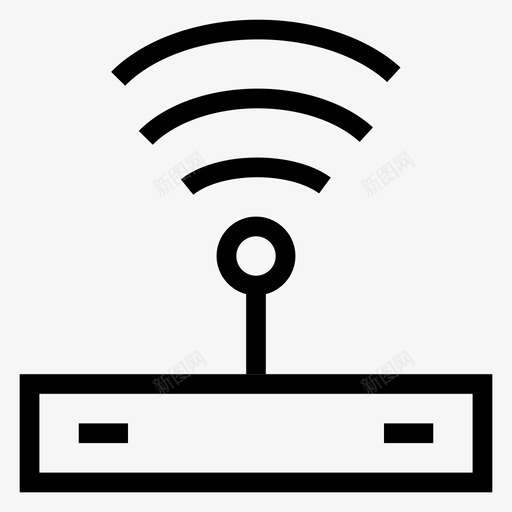 wifi路由器连接互联网图标svg_新图网 https://ixintu.com wifi路由器 互联网 信号 多媒体线路图标 无线 连接