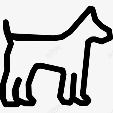 普通狗动物poi自然概况图标图标