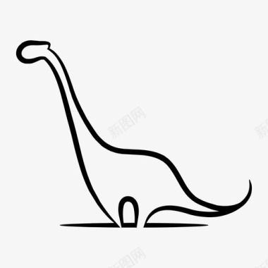 恐龙动物动物线图标图标