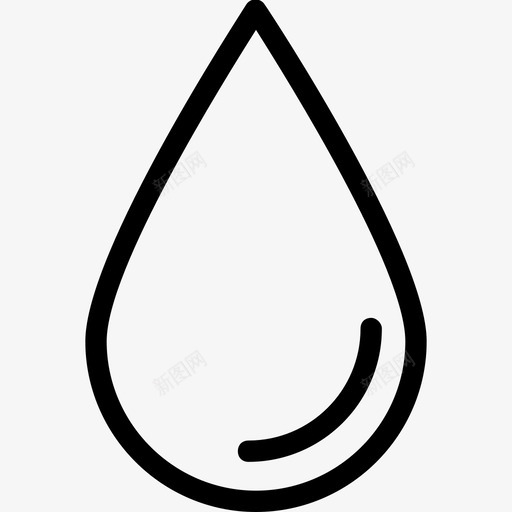 水滴液体油滴图标svg_新图网 https://ixintu.com 工业平滑线图标集 水 水滴 油滴 液体