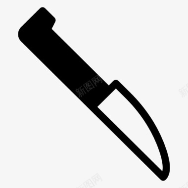 刀刀片雕刻图标图标