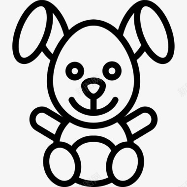 填充兔子儿童孩子图标图标