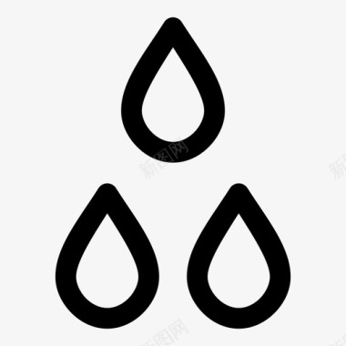 水滴血湿气图标图标