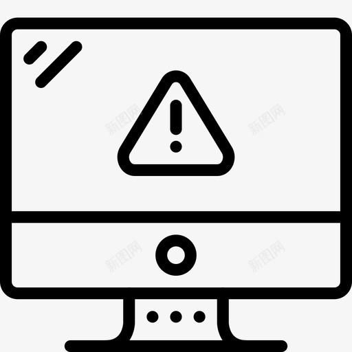 电脑警报mac显示器图标svg_新图网 https://ixintu.com mac 办公室 办公设备概述 显示器 电脑警报