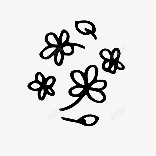 花的漩涡涂鸦园艺图标svg_新图网 https://ixintu.com 叶子 园艺 园艺涂鸦 春天 涂鸦 花的漩涡