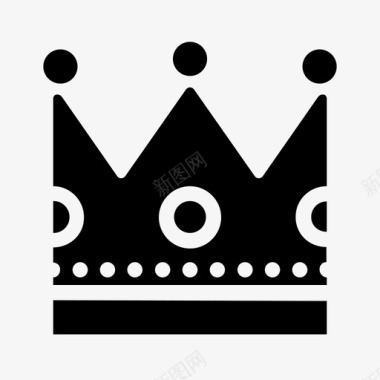 王冠国际象棋国王图标图标