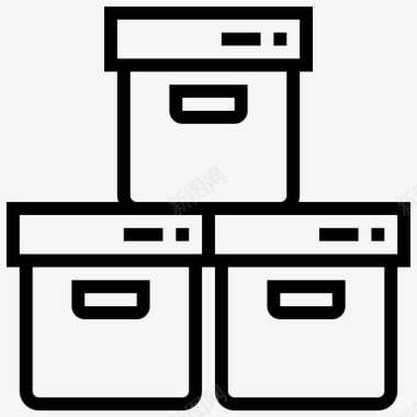 盒子档案文具图标图标