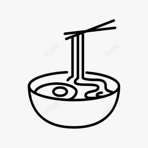 拉面鸡蛋食品图标svg_新图网 https://ixintu.com 100icons2017 拉面 面条 韩式 食品 鸡蛋