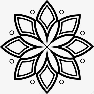 曼陀罗装饰花图标图标