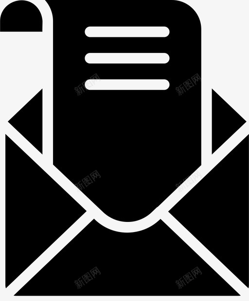 打开邮件信封信件图标svg_新图网 https://ixintu.com smashicons邮件实心 信件 信封 打开邮件 消息