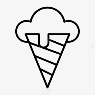 冰淇淋筒冷的好吃的图标图标
