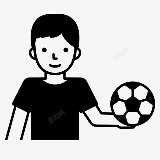 足球运动员足球运动图标svg_新图网 https://ixintu.com 职业 足球 足球运动员 运动