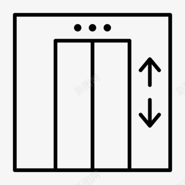 电梯箭头下降图标图标