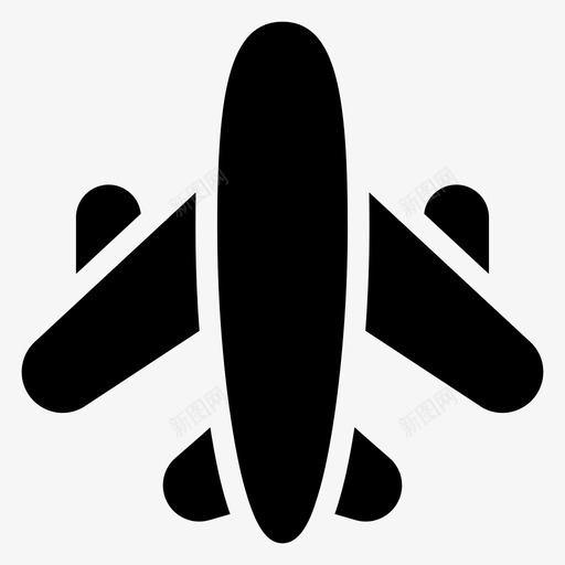 飞机运输旅行图标svg_新图网 https://ixintu.com 旅行 车辆 运输 运输字形图标 飞机