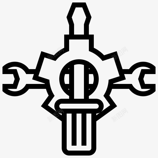 设置编辑齿轮图标svg_新图网 https://ixintu.com 扳手 编辑 网络技术 设置 齿轮