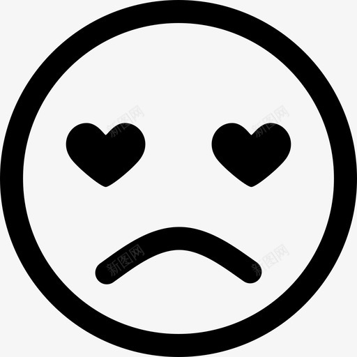 悲伤的爱情表情手势做我的情人图标svg_新图网 https://ixintu.com 做我的情人 悲伤的爱情表情 手势