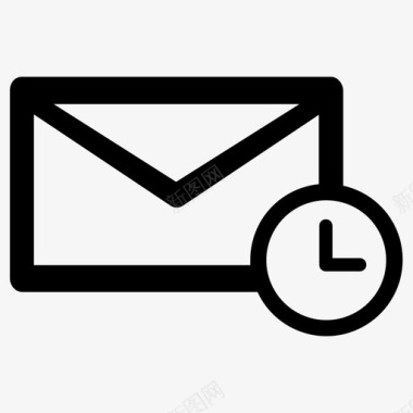电子邮件备忘录议程时钟图标图标