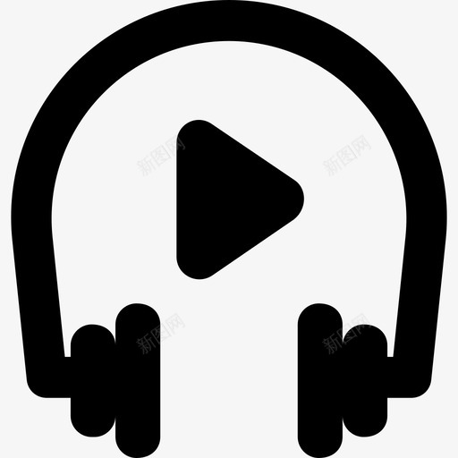 音乐耳塞耳机图标svg_新图网 https://ixintu.com 科技符号集 耳塞 耳机 音乐