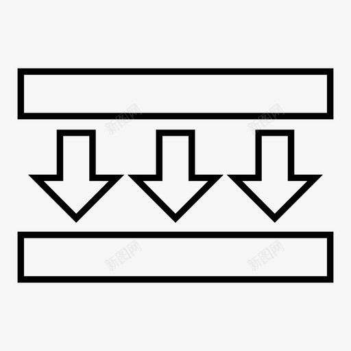 下压箭头力图标svg_新图网 https://ixintu.com 下压 力 压 强力 箭头 箭头轮廓