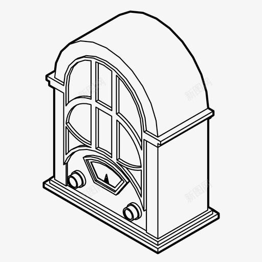 收音机音乐调谐器电台图标svg_新图网 https://ixintu.com 复古 复古收音机 收音机 晶体管 电台 音乐调谐器
