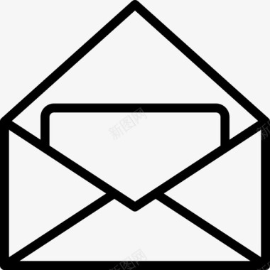 打开邮件信封信件图标图标