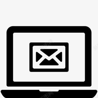 信息笔记本电脑电脑电子邮件图标图标