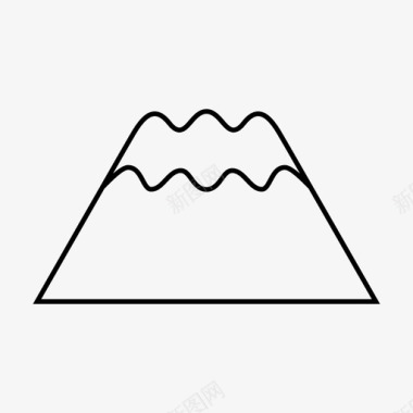富士山标志性地标自然奇观图标图标