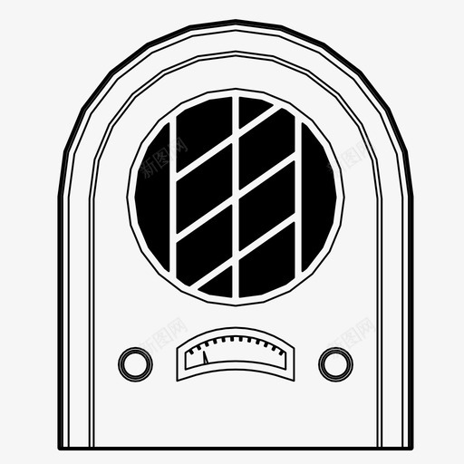 收音机音乐调谐器电台图标svg_新图网 https://ixintu.com 复古 复古收音机 收音机 晶体管 电台 音乐调谐器
