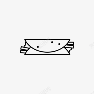 玉米煎饼食物面包卷图标图标