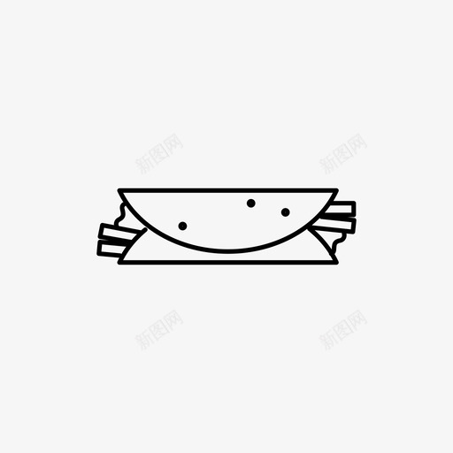 玉米煎饼食物面包卷图标svg_新图网 https://ixintu.com 玉米煎饼 玉米饼 面包卷 食物