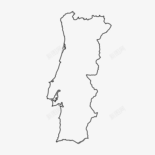 葡萄牙地图欧洲里斯本图标svg_新图网 https://ixintu.com 欧洲 葡萄牙地图 轮廓图 里斯本