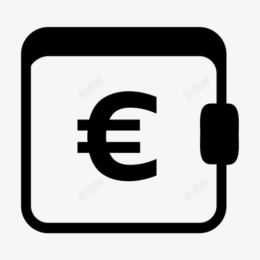 钱包欧元现金欧洲图标svg_新图网 https://ixintu.com 欧洲 现金 货币 钱包欧元