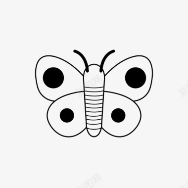 蝴蝶飞行昆虫图标图标