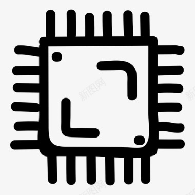 cpu计算机微芯片图标图标
