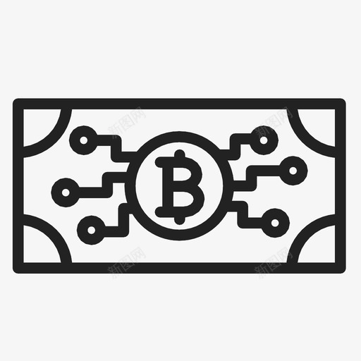 比特币区块链加密图标svg_新图网 https://ixintu.com 加密 加密货币 区块链 比特币 矿业