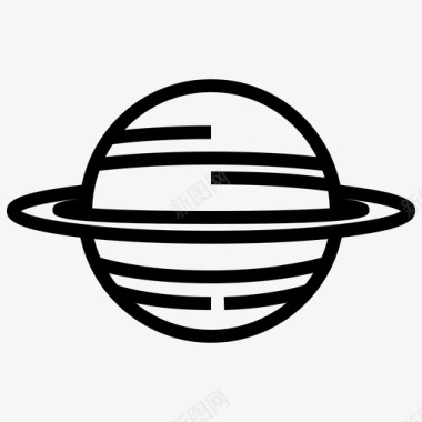 行星土星太空图标图标