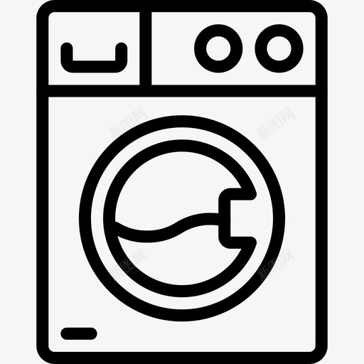 洗衣机电器设备图标svg_新图网 https://ixintu.com 厨房 厨房物体轮廓 洗衣机 电器 设备