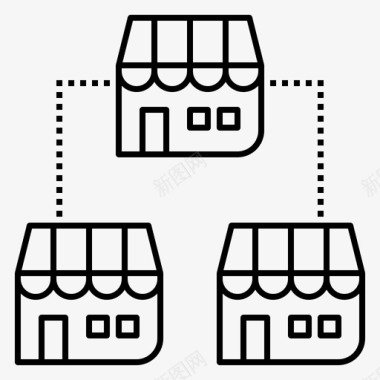 特许经营商业连锁图标图标