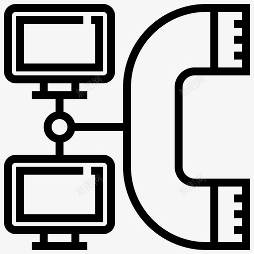 网络通信计算机图标svg_新图网 https://ixintu.com 电话 网络 网络技术 计算机 通信