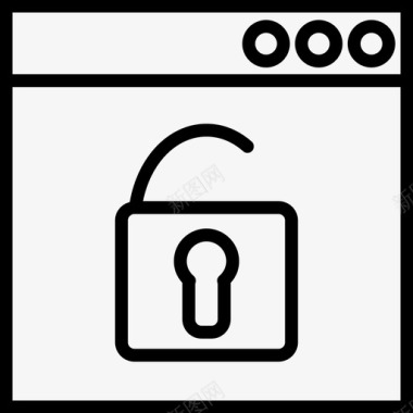 挂锁解锁中断不安全图标图标